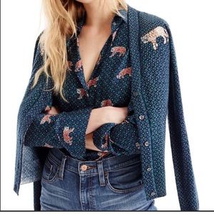 J.Crew tiger cardigan in xxs